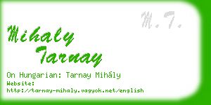 mihaly tarnay business card